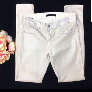 J Brand Super Skinny jeans coated in silver